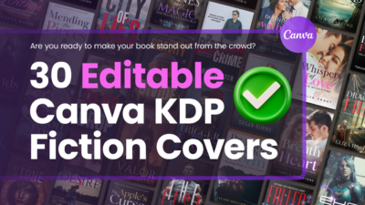 30 Editable Canva Book Cover Template Pack: Create Professional Covers in Minutes